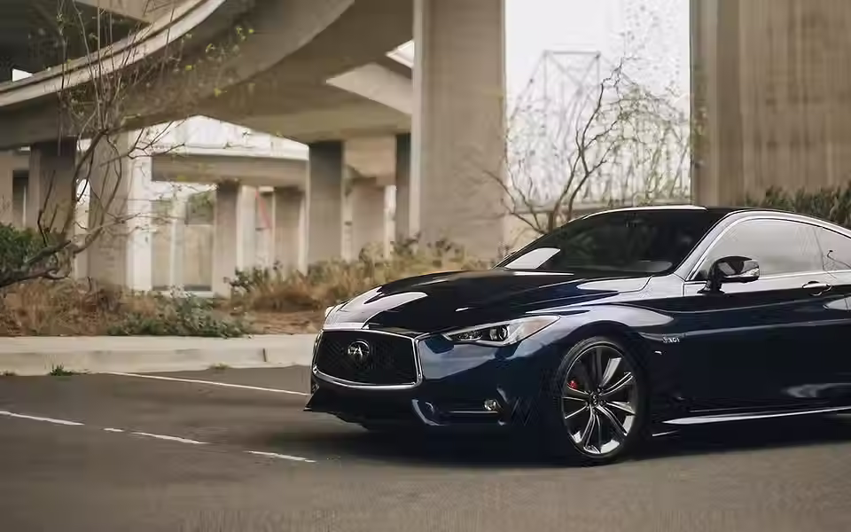 Detailed blue sports car