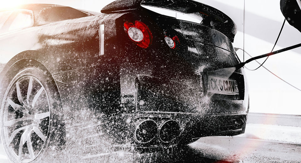Car being washed